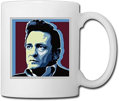 SonwAndIce- Johnny Cash Coffee Mug 11 OZ White Ceramic Tea Mug Unique Christmas Gifts Idea Present For Men Women Kids Best Office Cup Funny Quote Mug