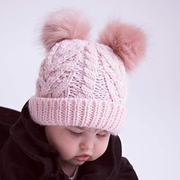 12 24 Months New Baby Girls Handmade Pink Double Pom Pom Hat In Sizes Newborn 12 24 Months New Baby Girls Handmade Pink Double Pom Pom Hat In Sizes Newborn