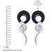 BodyJ4You 2PC Glass Ear Tapers Plugs 0G Black Metallic Spiral Gauges Piercing Jewelry Set