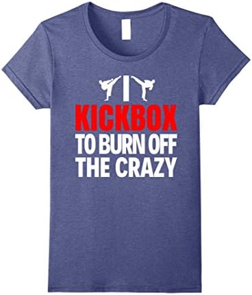 Womens I Kickbox To Burn Off The Crazy Funny Kickboxing T Shirt XL Heather Blue
