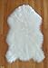 Two Corners Designs Faux Sheepskin Rug - Authentic Shape - 34.5 Inches x 19.5 Inches - Pure White - Very Soft