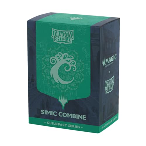 Dragon Shield | Matte Dual Art Sleeves | MTG Guildpact Series | 100 CT - Smooth & Tough Premium TCG Sleeves | Compatible with Pokemon, Flesh & Blood, One Piece & Magic the Gathering | Simic Combine