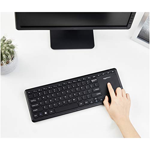 Amazon Basics Wireless Keyboard with Touchpad for Smart TV US Layout