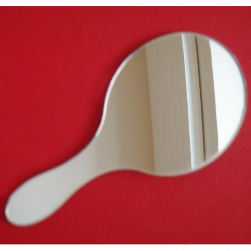 Super Cool Creations Hand Held Oval Shaped Mirrors - 35cm x 17cm (3mm thick)
