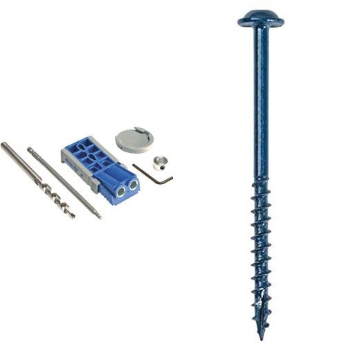 Buy Kreg R3 Jr. Pocket Hole Jig System w/ Kreg SMLC250B250 BlueKote Weather Resistant Pocket