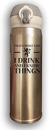 That's What I Do I Drink And I Know Things Vintage Stainless Steel Water Bottle 500ml