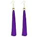 BYNNIX 5 Pairs Long Tassel Earrings Thread Fringe Dangle Drop Earring For Women Girls - Mixed Colors