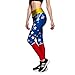 Xize Women 3D Printed Wonder Workout Fitness Leggings Slim Yoga Pants High Waist Gym Running Sport Push Up Tights