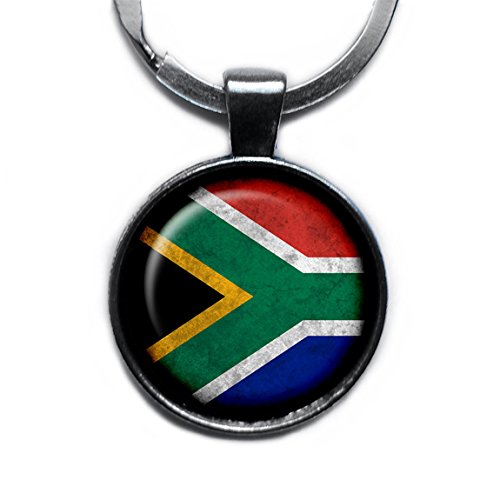 South Africa South African Keyring Keychain Silver Flag Keychains