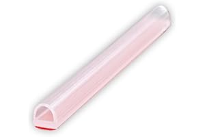 eatelle Vinyl Bulb Translucent Shower Door Seal for 3/8" (10mm) Gap with Pre-Applied 3M Tape, Adhesive Bathroom Strip for 3/16" Thick and UP(1/4, 3/8, 1/2 Glass) 95 Inch Long