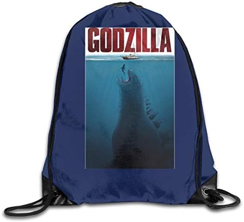 Letitia Sweetun God-Zilla Drawstring Backpack Bags Sports Cinch Sack String Backpack Bulk Storage Bags For Gym Traveling