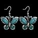 Merdia Blue Tone Butterfly Drop Earring [Jewelry]
