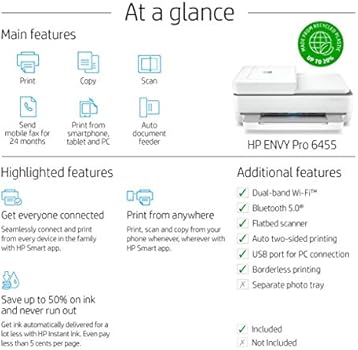 hp envy pro 6455 details