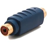 S-Video (VHS) Male to RCA Female Adapter - Gold Plated