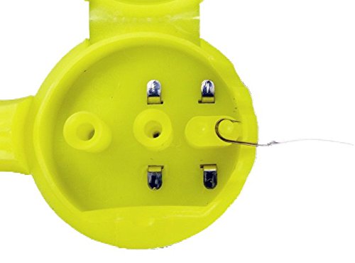 HOOK-EZE Fishing Gear Knot Tying Tool for Hooks Jigs Swivels (Yellow) | Line Cutter |Cover Hooks on Fishing Poles Travel Safely Fully Rigged. Ideal for Bass Ice Kayak Fishing