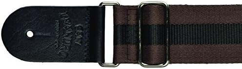 San Leandro Strap CC-116 Classic Guitar Strap, Brown/Black