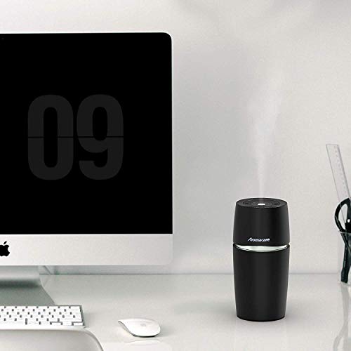 Aromacare 90ml Essential Oil Diffuser for Car, USB Car Diffuser,Portable Mini Car Cup Diffuser/Humidifier, Perfect Air Freshener for Vehicle, Travel Size, Black