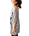 ZANZEA Womens Oversized Baggy Five-point Star Tops Round Neck Tee T-shirt (US 14, Grey)