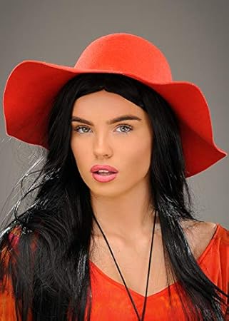 womens red floppy hat