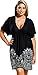 swimsuitsforall Women's Plus Size Silver Foil Kimono Dress 22 / 24 Black