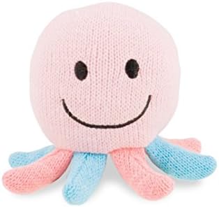 Rich Frog K'NIT Sea Creatures Octopus Stuffed Animal, Hand Knit Baby Cotton Yarn Toy - 6"