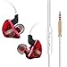Maxonor Transparent Earphones Sport Running Headphones Waterproof Stereo Super Bass Headset Earbuds Handsfree With Mic (Red)