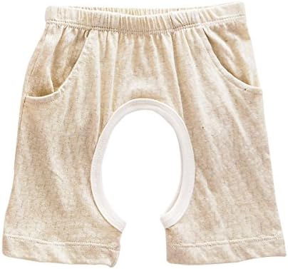 Yoyosoudou Unisex Baby Shorts Natural Organic Cotton Baby Pants with Pocket (12-18 Months, Light Green)