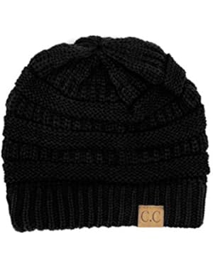 Trendy Warm Chunky Soft Stretch Cable Knit Beanie Skully!