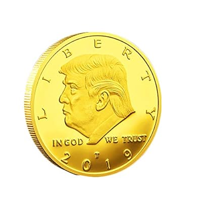 lecimo Trump Commemorative Coin 2019,Gold Plated Donald Trump Commemorative Coin 45th President Collectible Gift Art Collection(Golden)