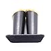 Pomeat Eyeglass Holder, Black PU Leather Glasses Stand Case, Plush Lined Protective Eyeglasses Case for Desks or Nightstands