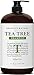Brooklyn Botany Tea Tree Oil Shampoo For Dry Itchy & Flaky Scalp - Sulfate Free Hair Cleanser - Free Pump & Flip Cap Included - 16 oz