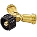 SHINESTAR Propane Tank Splitter with Valves, Propane Y Splitter Adapter for Gas Grills, Camping Stoves, Gas Burners, Heater and More, Solid Brass
