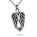 HooAMI Heart Angel Wings Memorial Urn Necklace Cremation Ashes Jewelry Keepsake Pendant - Funnel Filler Kit