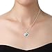 Cat Eye Jewels 925 Sterling Silver Cubic Zirconia Crystal Diamond Square Fidget Cube Pendant Necklace for Women Girls