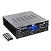 Pyle PDA6BU.5 Compact Bluetooth Stereo Amplifier – Desktop Audio Power Amp Receiver with FM Radio, MP3/USB/SD Readers, Digital LCD Display, Microphone Input (200 Watt), Blackthumb 2