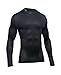 Under Armour Men's ColdGear Sublimated Mock Shirt, Black, Medium