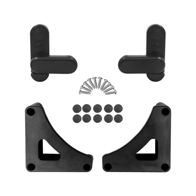 GAOHOU Table Bracket Storage Kit Wall Mounted Table Retaining Kit with Screws for Caravans Campers Motorhomes Black