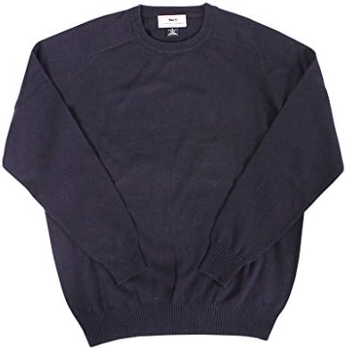 Front Nine Cotton Crew Neck Sweater in Navy by Country Club Prep - FINAL SALE