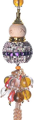 Tooban Car Ornament Gourd with Diamond Home Decoration Hanging Car Interior Pendant Purple