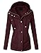 makeitmint Women's Zip Up Military Anorak Jacket w/ Hood [S-3XL] Medium YJH0018_BURGUNDY