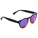 Vintage Inspired Mirror Lens Round Horned Rim Frame Retro Sunglasses