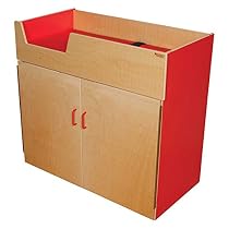 Healthy Kids Colors WD21075R Strawberry Red Deluxe Changing Table with Safety Steps