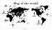 World Map Wall Decal - Educational Decals - World Map Wall Sticker - Vinyl Wall Art Removable Sticker - Airplane Decor - Large Peel and Stick Art Mural, Home/Office/Classroom Decor by Dooboe