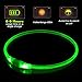 LED Dog Collar, USB Rechargeable Flashing Light Up Collar for Safety at Night, Adjustable Water Resistant Bright Lighted Collar for Small Medium Large Dogs