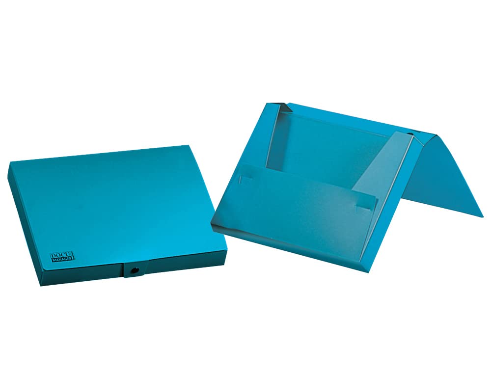 Paper Folder Paper Holder Rubbers Polypropylene din a4 Light Blue Opaque Spine 25 mm