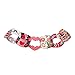 eeBoo: Valentine Paper Chain - 120 Links, No Glue Needed for Assembly, Four Different Patterned Links to Mix and Match, Paper Chain When Completed is 24 Feet Long