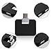 Seternaly Mini USB Hub 2.0 Creative U Shape Hub with 4-Port USB for PC Laptop USB Data Transfer Black