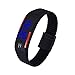 BESSKY Unisex Rubber Blue LED Watch Date Sports Bracelet Digital Wrist Watch Black
