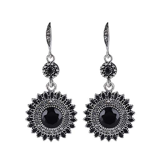 Women Boho Drop Dangle Earrings, Bohemia National Wind Restoring Ancient Ways Sunflower Hoop Earrings