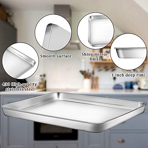 TNELTUEB Baking Sheet & Rack Set (3 Sheets & 3 Racks), Durable